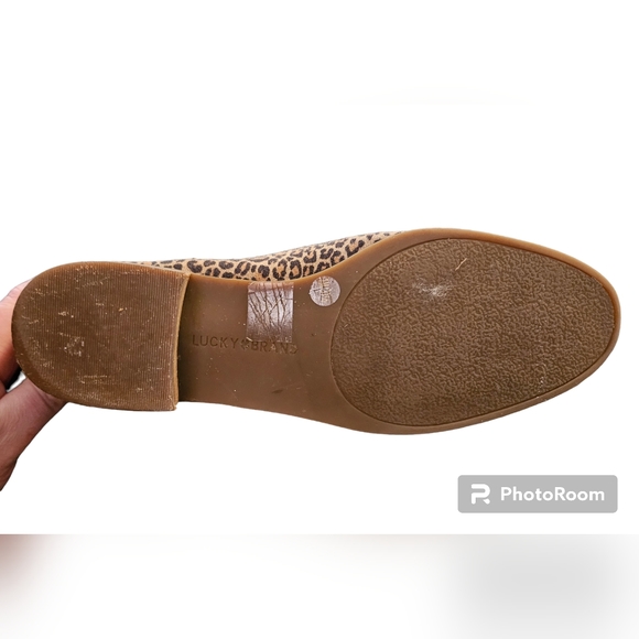 Lucky Brand Cahill Loafer Flat Leopard Print Size 7 - Picture 3 of 7